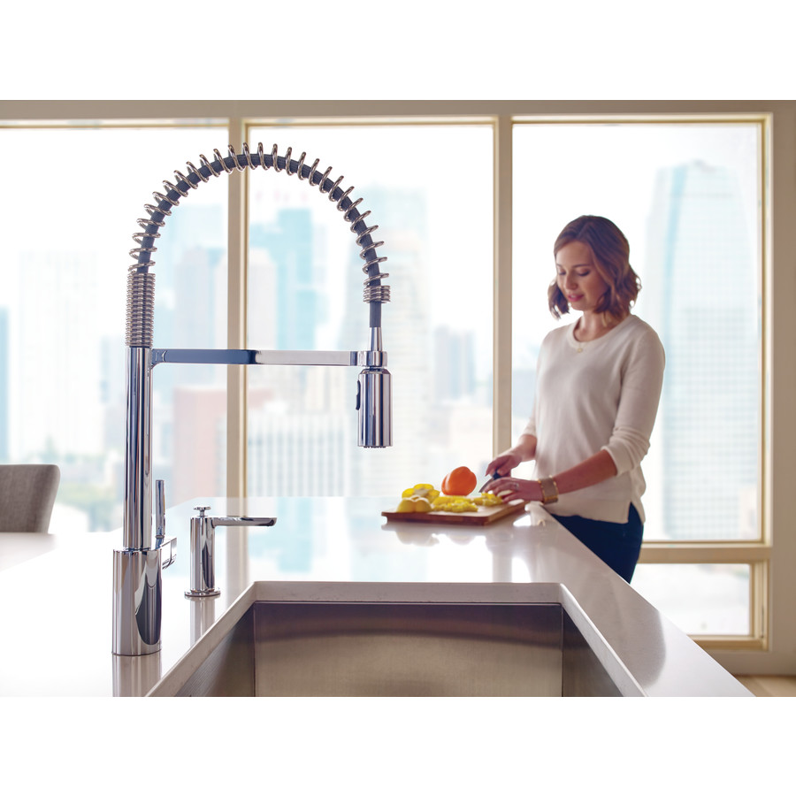 Moen Align Spot Resist Stainless Steel 1 Handle Deck Mount