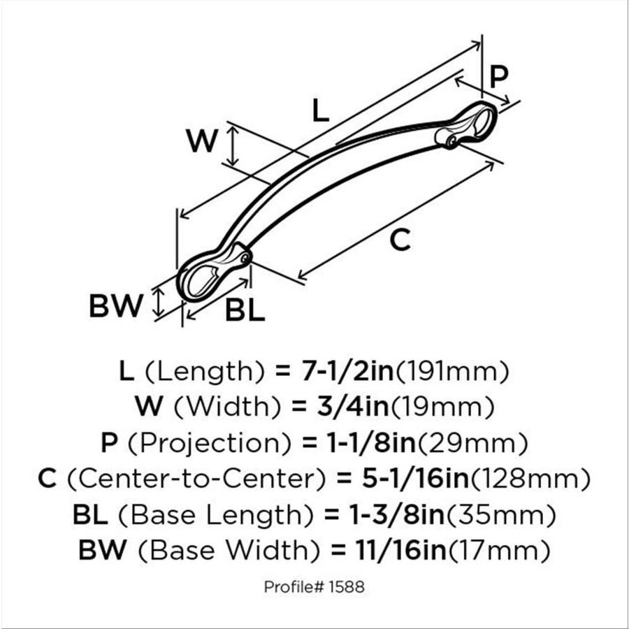 Amerock Inspirations 5 1 16 In Center To Center Satin Nickel Arch Handle Drawer Pulls In The Drawer Pulls Department At Lowes Com