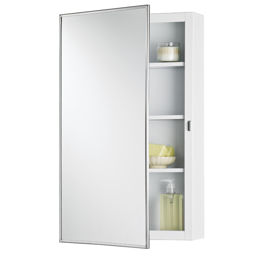 Broan Topsider 16 in x 26 in Stainless Steel Metal Surface Mount Medicine Cabinet