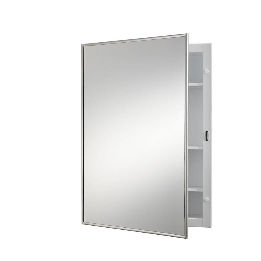 Broan Styleline 30 in H x 20 in W Stainless Steel Metal Recessed Medicine Cabinet