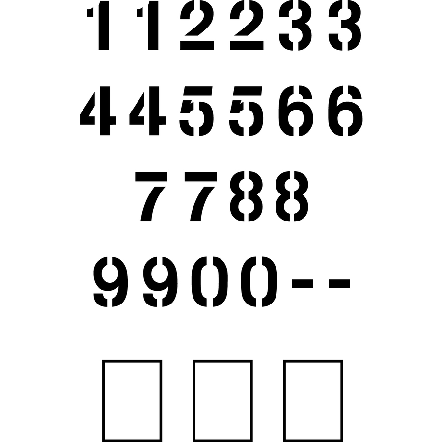 Stencil Ease 18 Arial Number Set Stencil