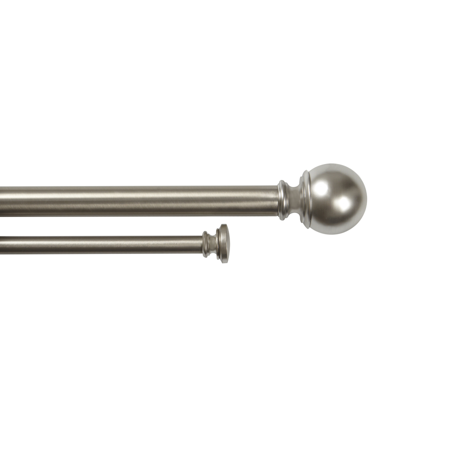 Umbra 28 in to 48 in Nickel Double Curtain Rod