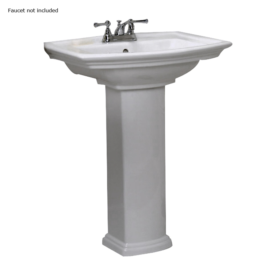 Barclay Washington 33.5 in H White Vitreous China Complete Pedestal Sink