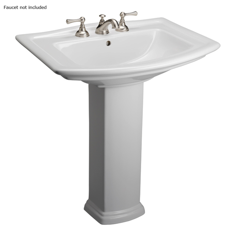 Barclay Washington 33.5 in H White Vitreous China Pedestal Sink