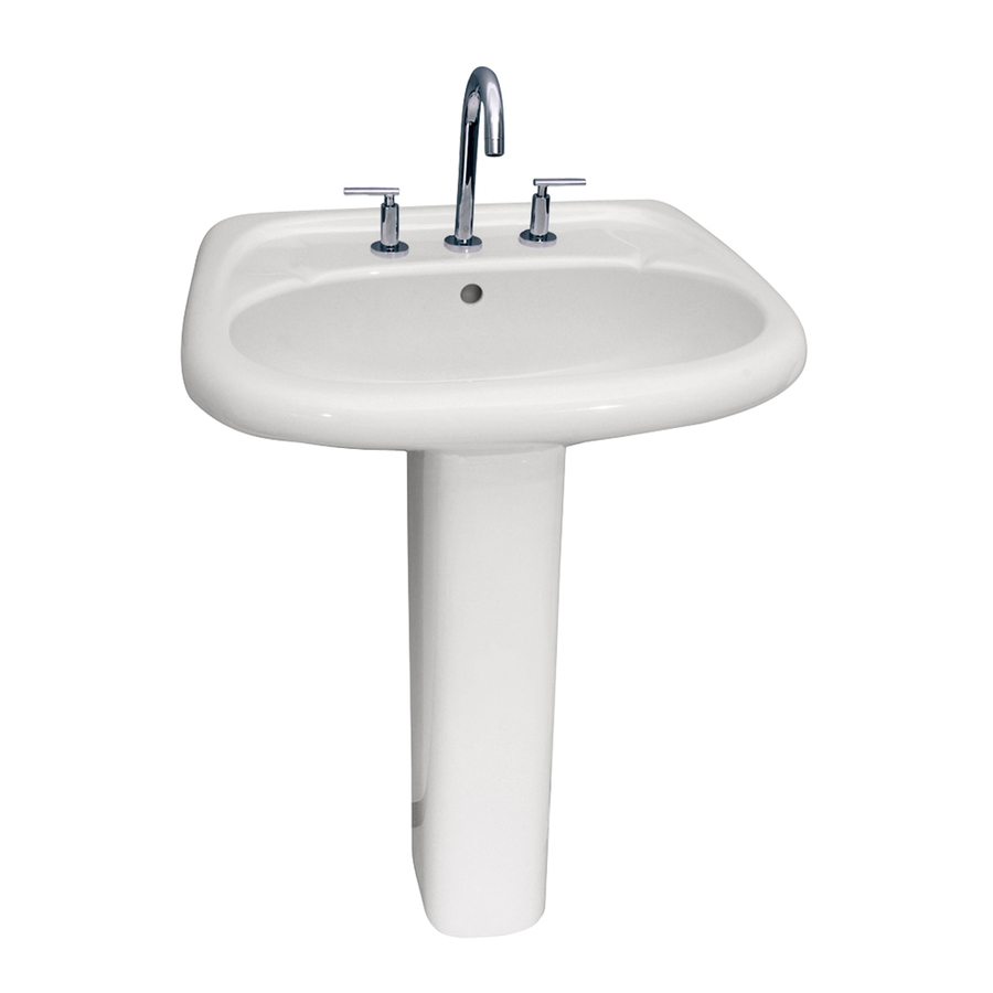 Barclay Flora 32.5 in H White Vitreous China Pedestal Sink