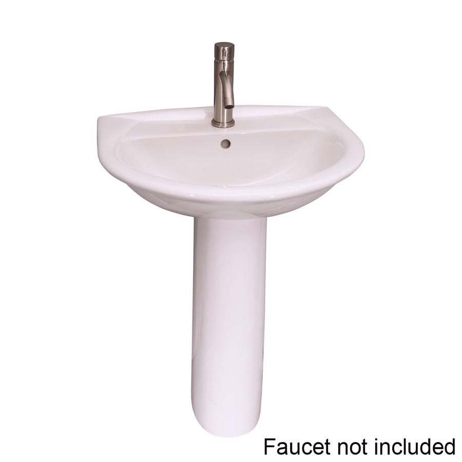 Barclay Karla 33 in H White Vitreous China Complete Pedestal Sink