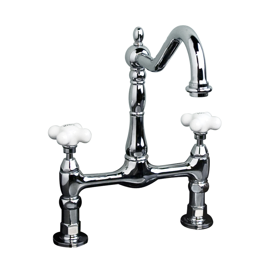 Barclay Dorset Polished Chrome 2 Handle Widespread Bathroom Sink Faucet (Drain Included)
