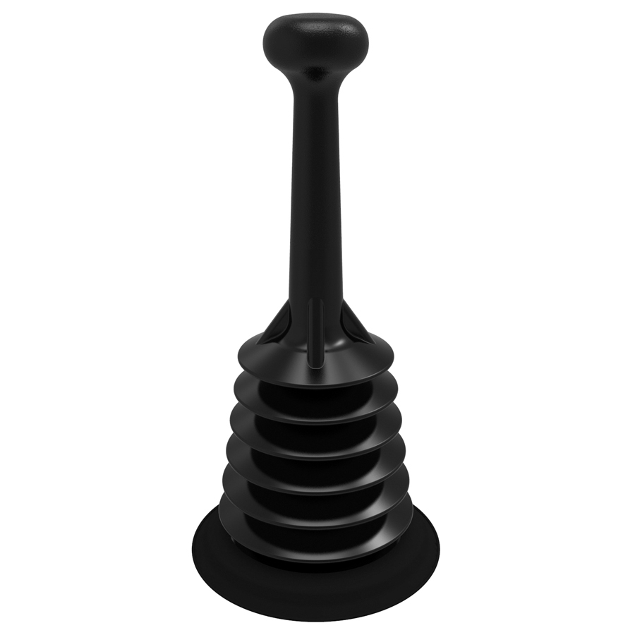 Waxman 5 in Dia. Rubber Plunger with 7 in Handle