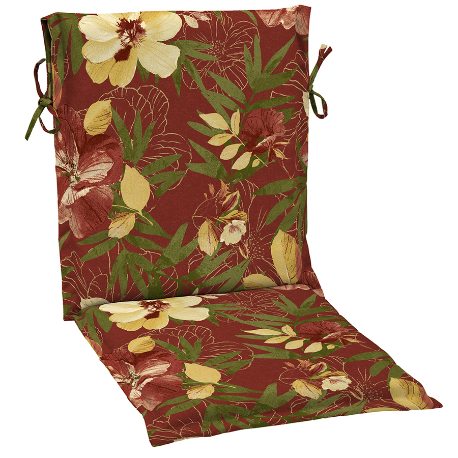 Garden Treasures Red Floral Cushion for Universal Use