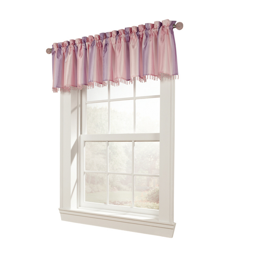 Style Selections 17 in L Pink Tori Tailored Valance