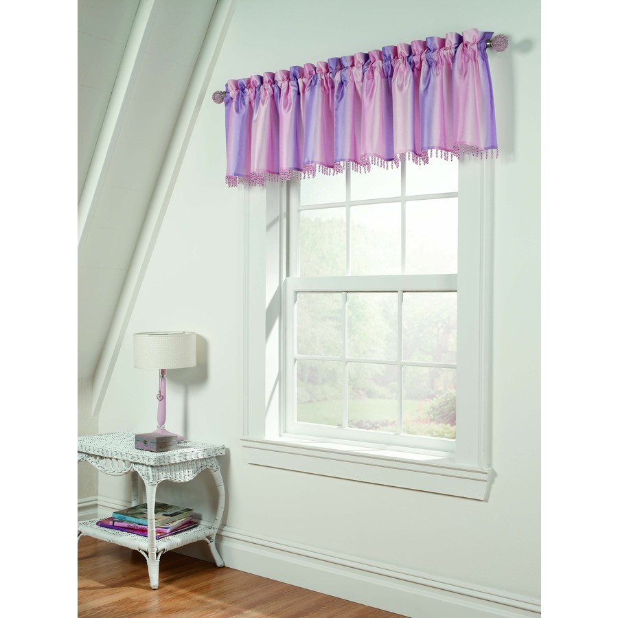 Style Selections Tori 63 in L Kids Pink Rod Pocket Curtain Panel