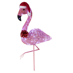 Shop Holiday Living 3-ft Flamingo Lighted Outdoor Christmas Decoration ...