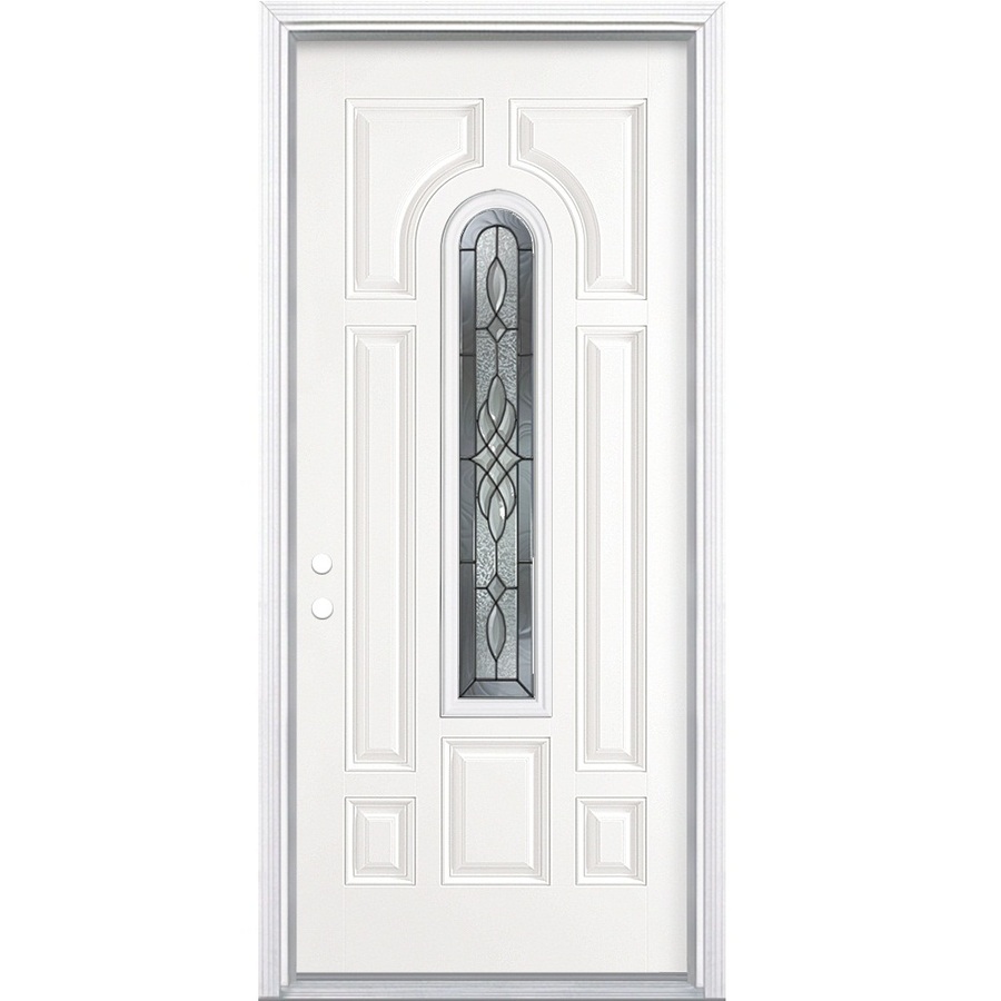 ReliaBilt Center Arch Lite Prehung Inswing Steel Entry Door Prehung