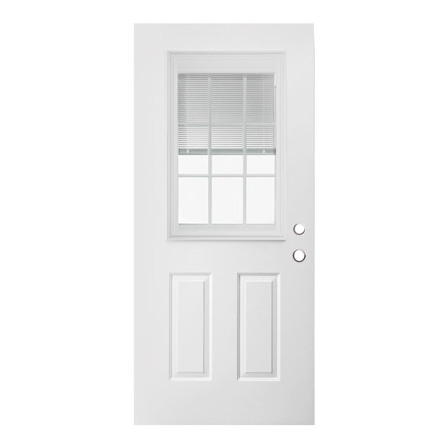 ReliaBilt Half Lite Prehung Inswing Steel Entry Door (Common 80 in; Actual 40 in x 82.75 in)