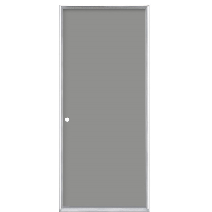 ProSteel Flush Prehung Inswing Steel Entry Door Prehung (Common 80 in; Actual 81.5 in x 31.5 in)