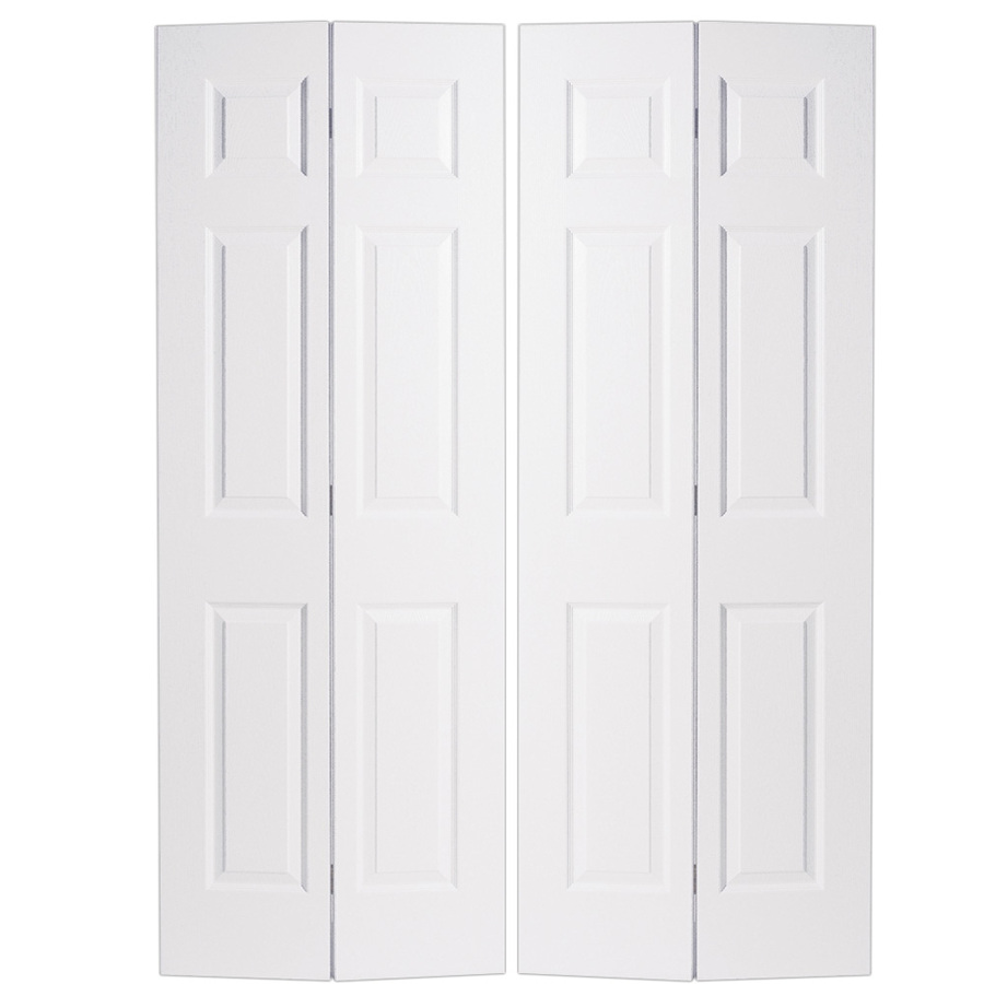 ReliaBilt 6 Panel Hollow Core Textured Molded Composite Bifold Closet Door (Common 80.75 in x 48 in; Actual 79 in x 47 in)