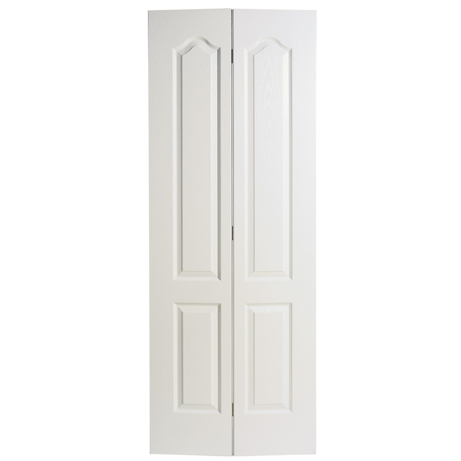 ReliaBilt 2 Panel Arch Top Hollow Core Textured Molded Composite Bifold Closet Door (Common 80.75 in x 36 in; Actual 79 in x 35.5 in)