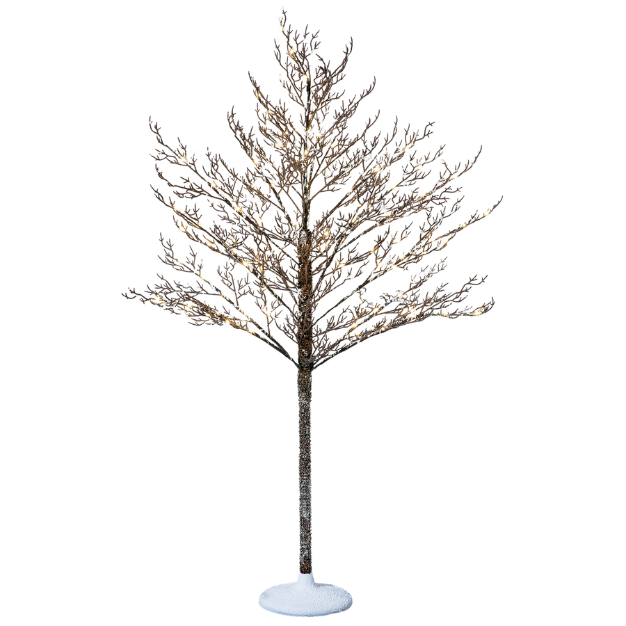 Holiday Living 5 ft Indoor/Outdoor Pine Pre Lit Decorative Artificial Tree 108 White Led Lights