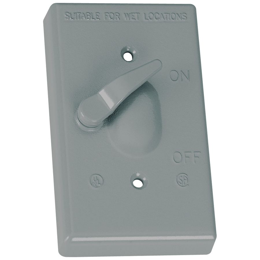 Sigma Electric 1-Gang Rectangle Metal Weatherproof Electrical Box Cover in Gray | 14217