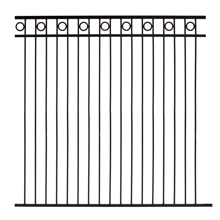 Gilpin Deco Black Metal Steel (Not Wood) Decorative Metal Fence Panel (Common 6 ft x 6 ft; Actual 6 ft X