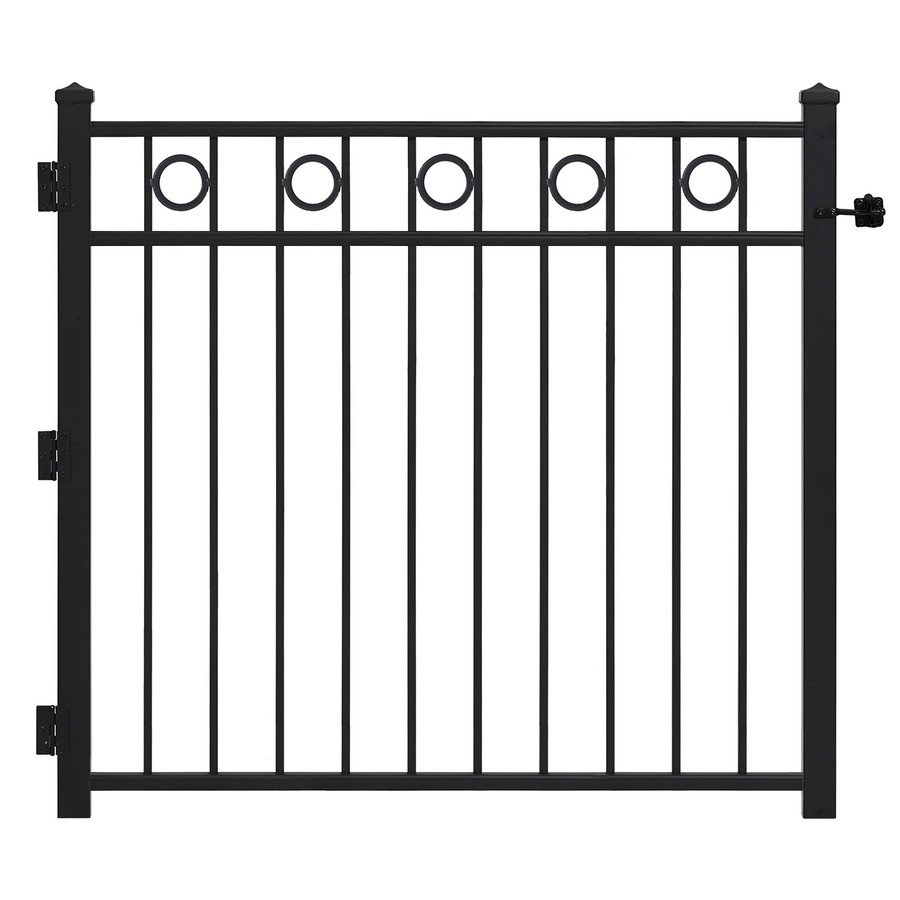 Gilpin Black Steel Fence Gate (Common 48 in x 48 in; Actual 45 in x 47 in)