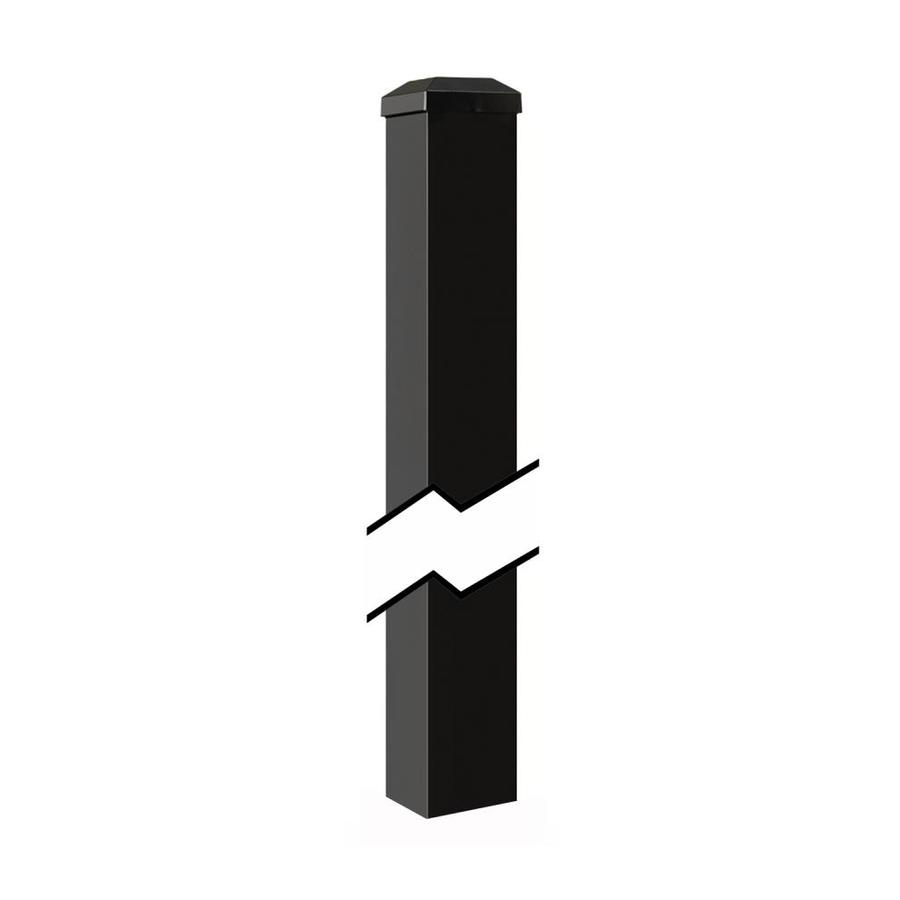 Gilpin Black Aluminum Decorative Fence Blank Post (Common 2 in x 2 in x 4 ft; Actual 2 in x 2 in x 5.83 ft)