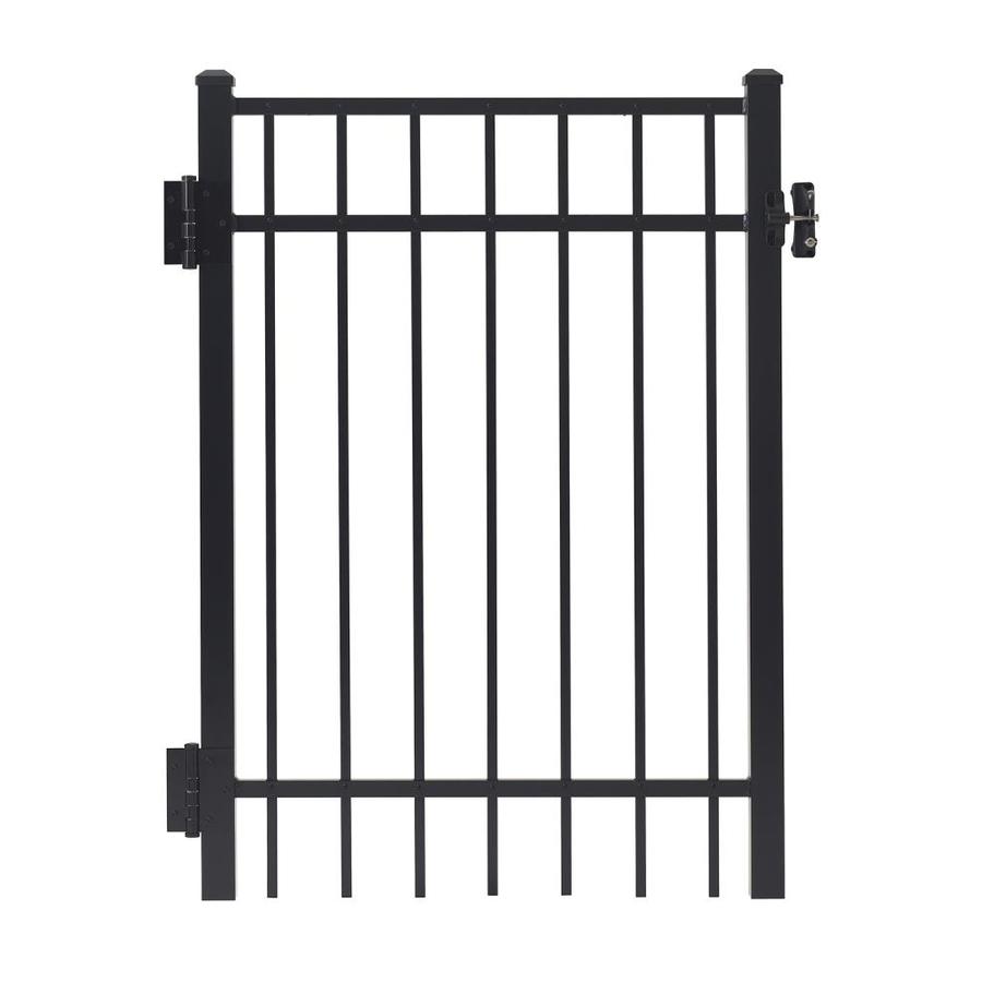 Gilpin Black Aluminum Fence Gate (Common 60 in x 36 in; Actual 60 in x 35 in)