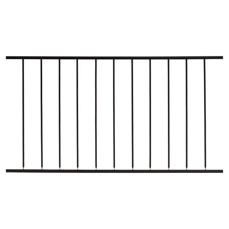 Gilpin Embassy Black Steel Decorative Metal Fence Panel (Common 6 ft x 5 ft; Actual 6 ft x 4.6666 ft)