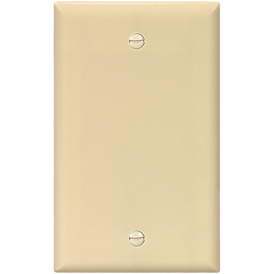 Cooper Wiring Devices 1 Gang Ivory Blank Plastic Wall Plate