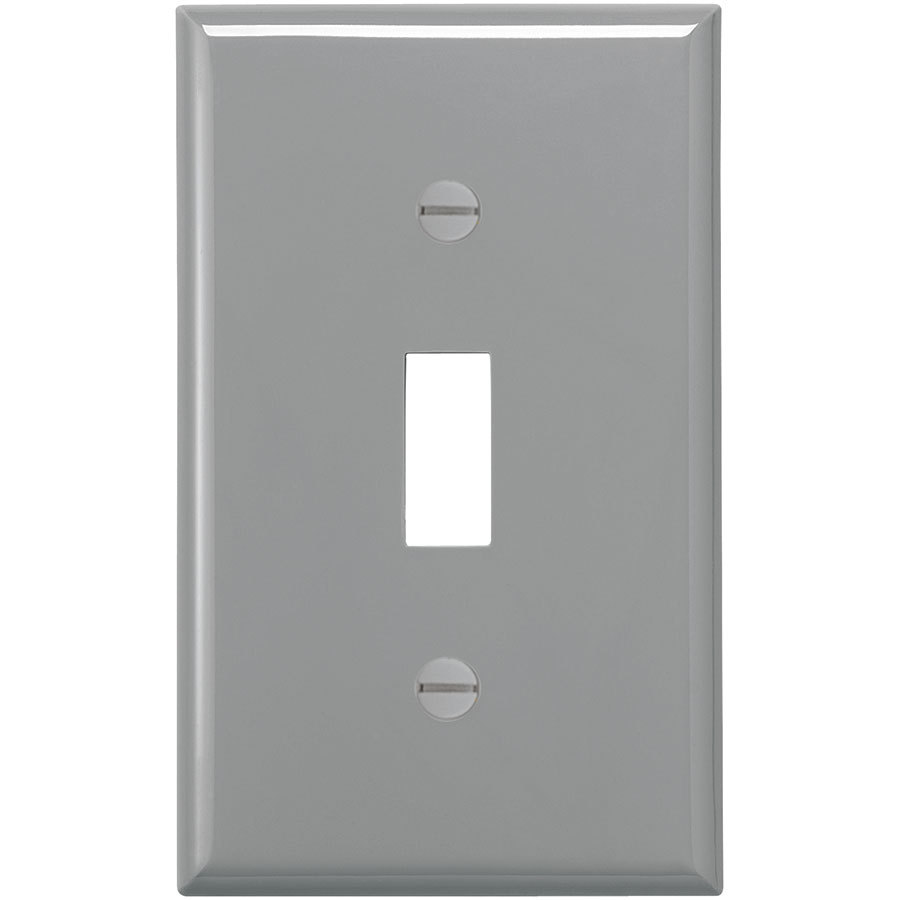 Cooper Wiring Devices 1 Gang Gray Standard Toggle Nylon Wall Plate