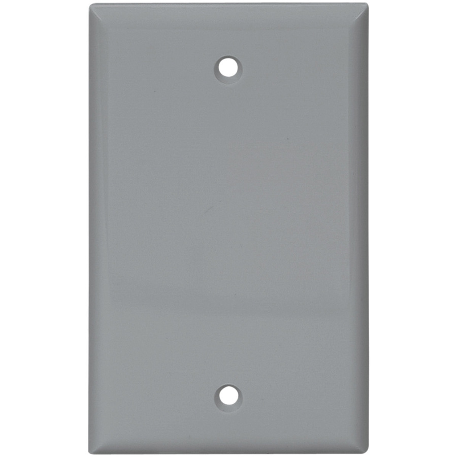 Cooper Wiring Devices 1 Gang Gray Blank Nylon Wall Plate