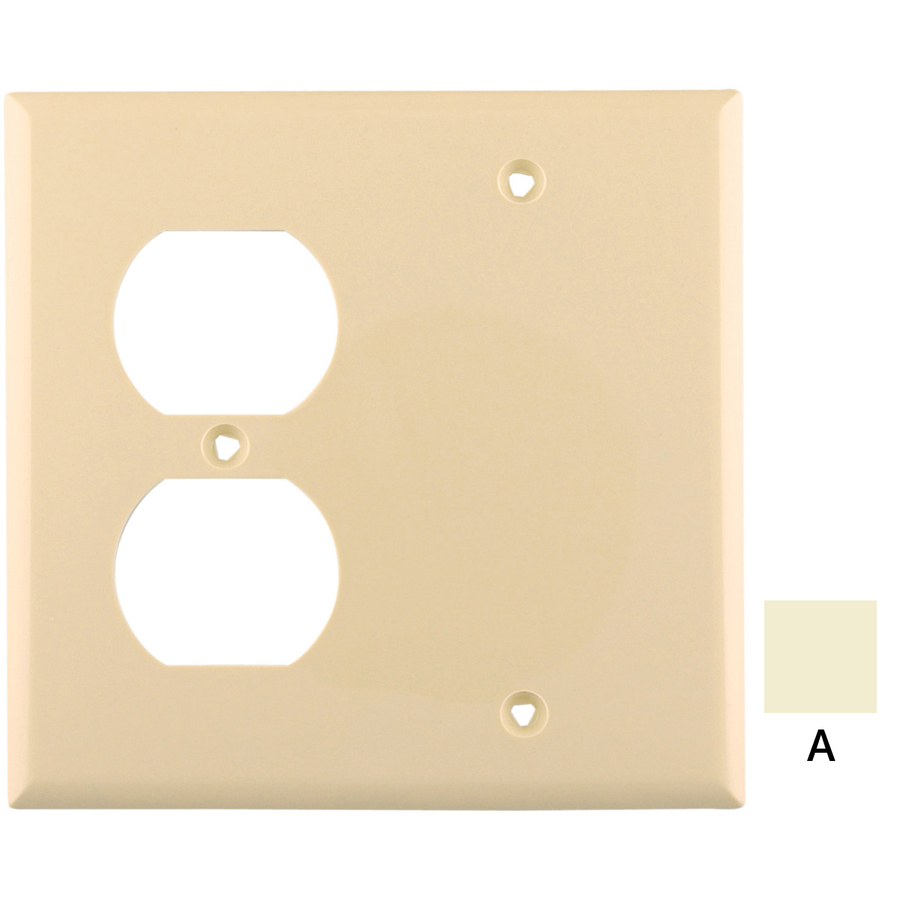 Cooper Wiring Devices 2 Gang Almond Wall Plate