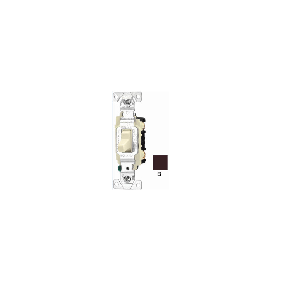 Cooper Wiring Devices 15 Amp Brown 3 Way Light Switch