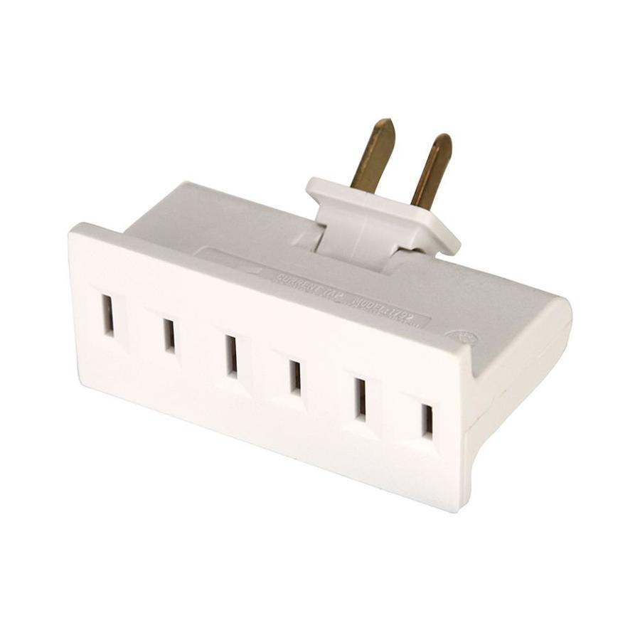 Cooper Wiring Devices Single to Triple White 2 Wire Low Profile Adapter