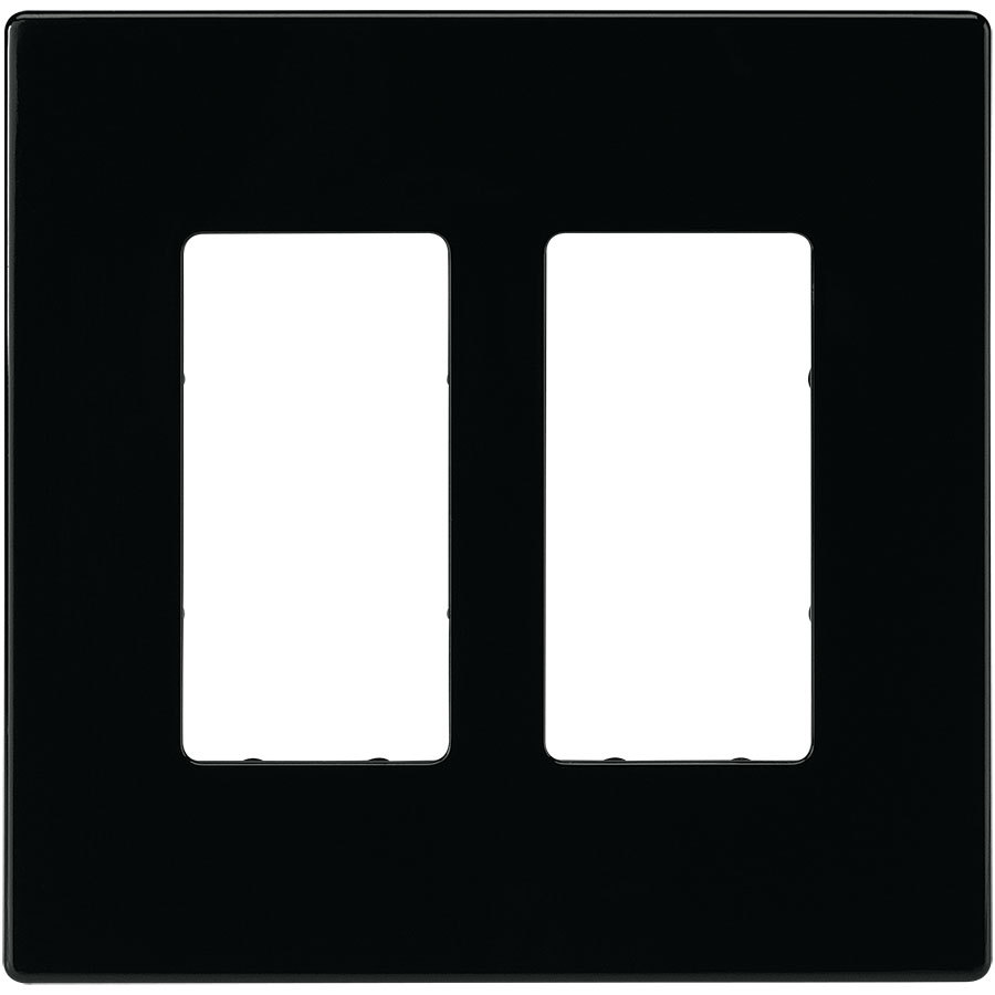 Eaton 2 Gang Black Double Decorator Wall Plate