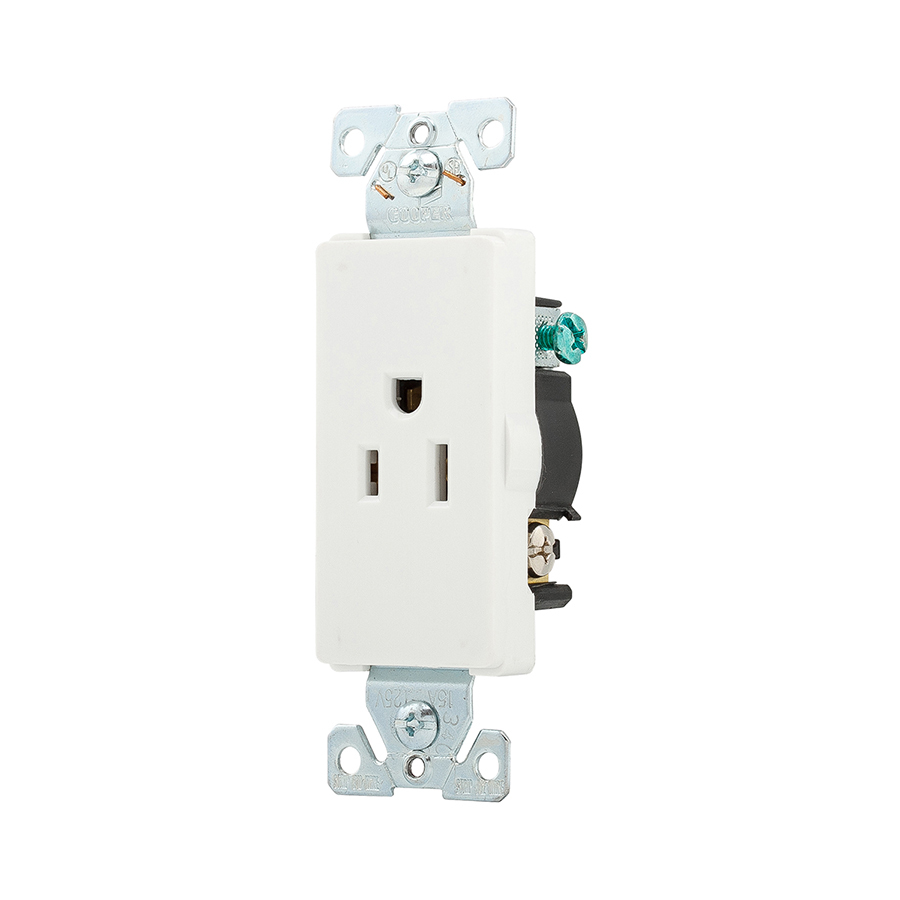 Cooper Wiring Devices 15 Amp White Duplex Electrical Outlet