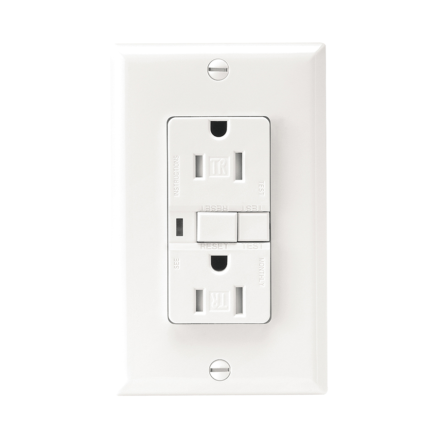 Cooper Wiring Devices 125 Volt 15 Amp White Decorator GFCI Electrical Outlet