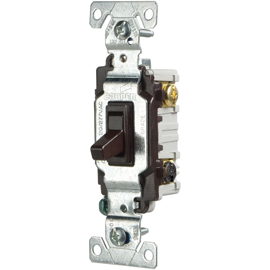 Cooper Wiring Devices 15 Amp Brown 3 Way Light Switch