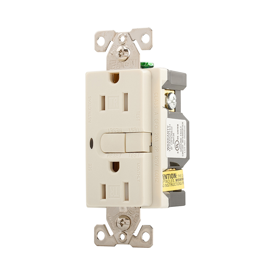 Cooper Wiring Devices 15 Amp Aspire Desert Sand Decorator GFCI Electrical Outlet