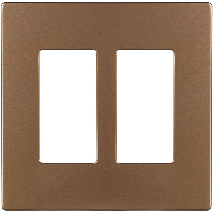 Cooper Wiring Devices 2 Gang Brushed Bronze Decorator Duplex Receptacle Nylon Wall Plate