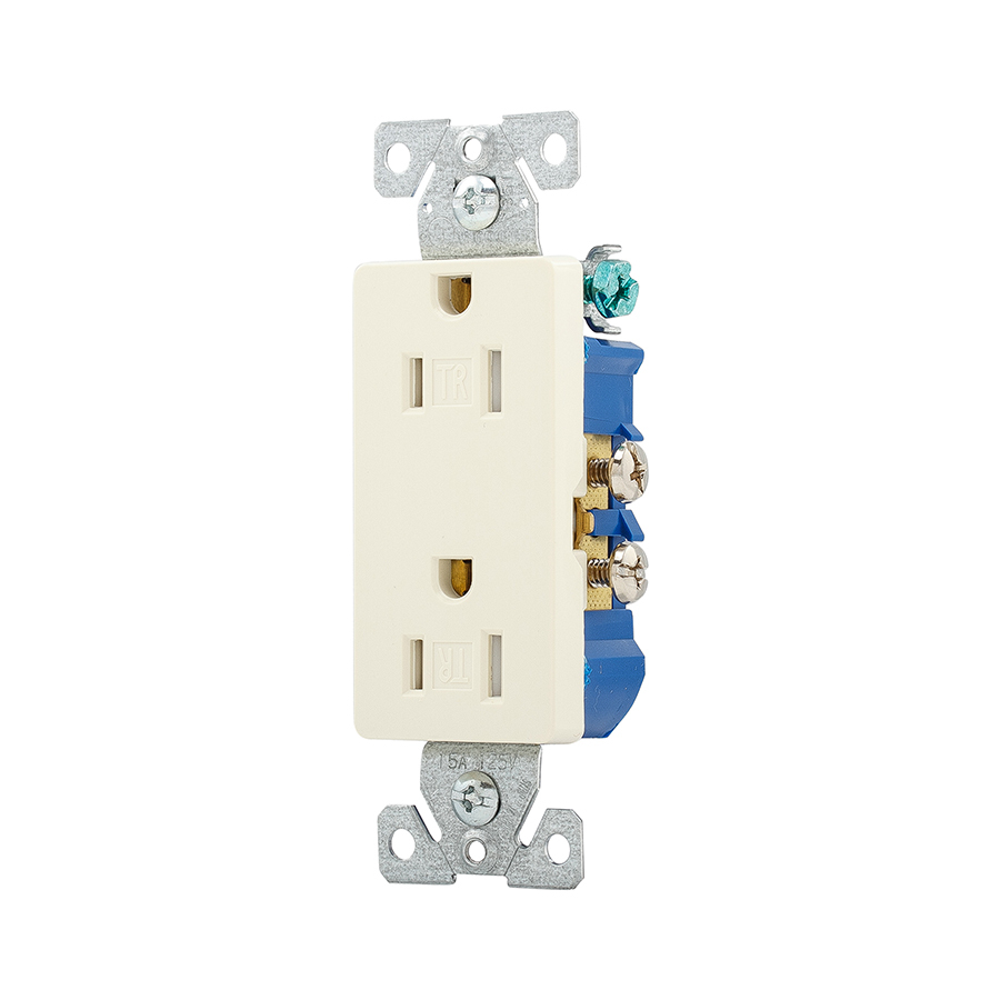 Cooper Wiring Devices 15 Amp Almond Decorator Duplex Electrical Outlet