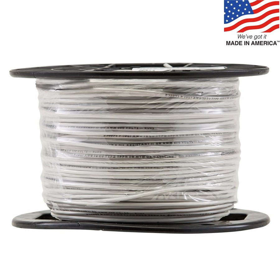 500 ft 16 AWG Stranded White THHN Wire (By the Roll)