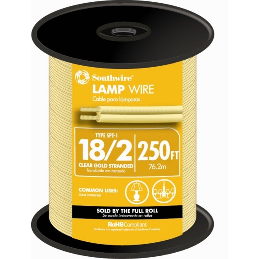 250 ft 18 AWG 2 Conductor Clear Lamp Cord