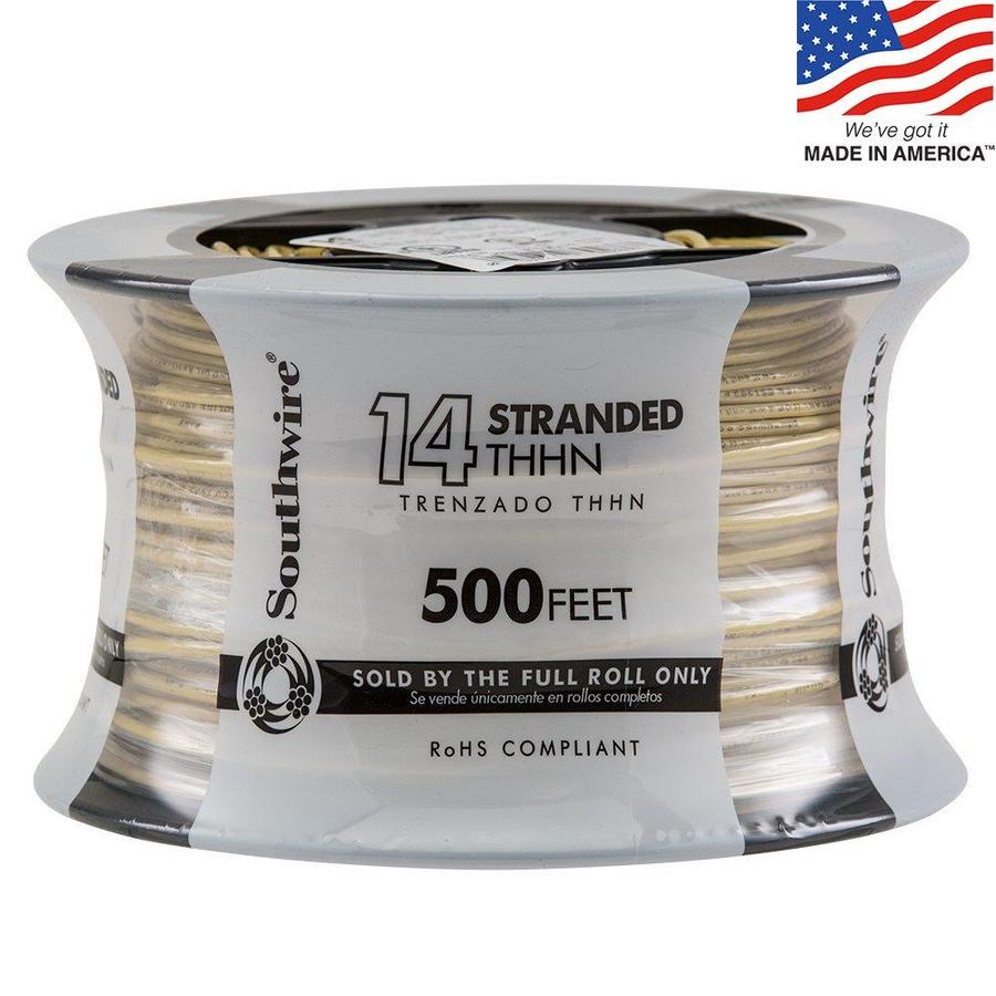 500 ft 14 AWG Stranded Yellow Copper THHN Wire (By the Roll)