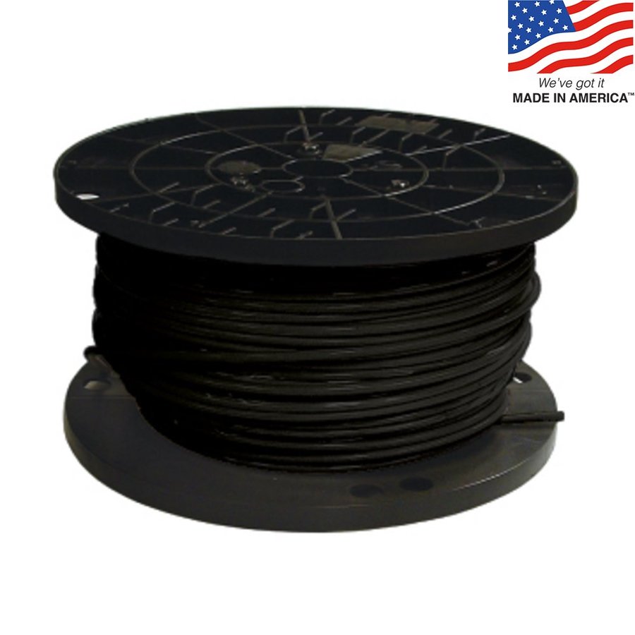 Southwire 500 ft 8 AWG Stranded Black Copper THHN Wire (By the Roll)