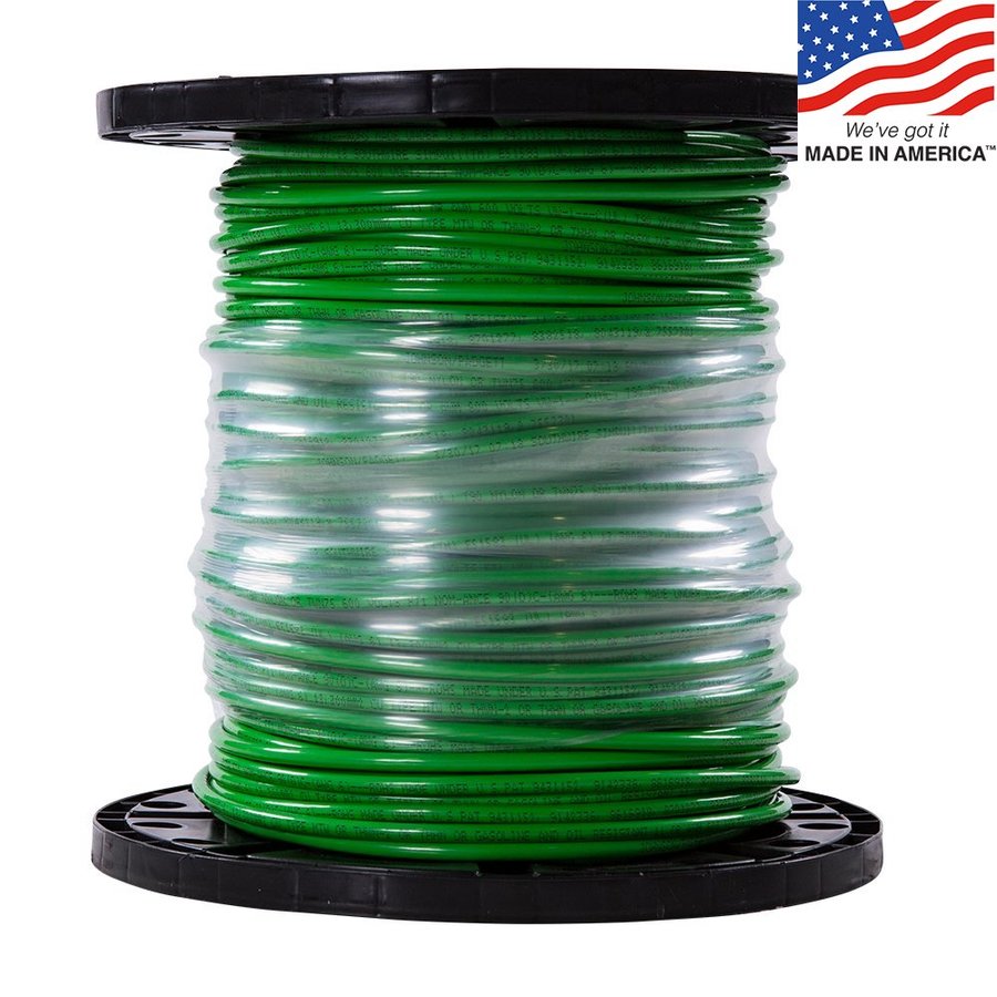 Southwire 500 ft 6 AWG Stranded Green Copper THHN Wire (By the Roll)