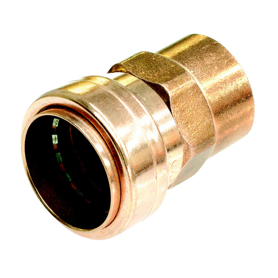 Mueller Proline 3/4 in x 3/4 in x 3/4 in Copper Push Fit Adapter Fitting