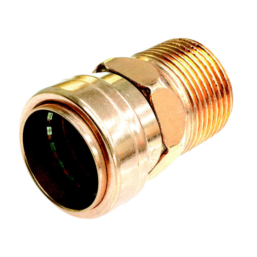 Mueller Proline 3/4 in x 3/4 in x 3/4 in Copper Push Fit Adapter Fitting