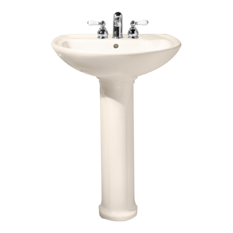 American Standard 35 in H Cadet Linen Vitreous China Complete Pedestal Sink