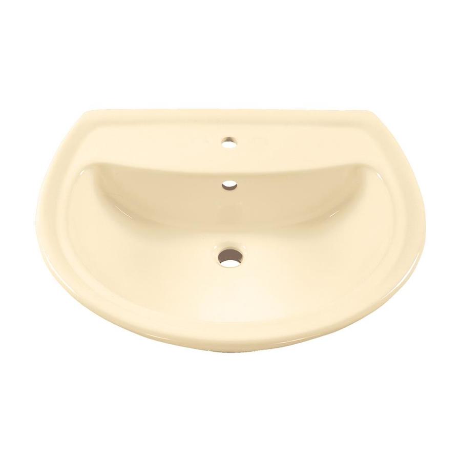 American Standard Cadet 25.25 in L x 21.5 in W Bone Vitreous China Oval Pedestal Sink Top